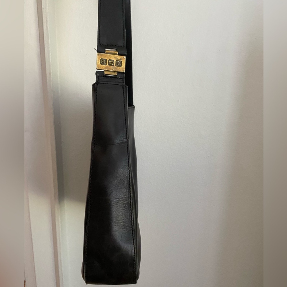 Ralph Lauren Black soft Leather Shoulder or Crossbody Bag - Picture 6 of 14